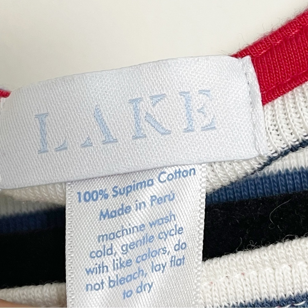 LAKE Women’s French Blue Breton Supima Cotton Dress - Small - Picture 5 of 9
